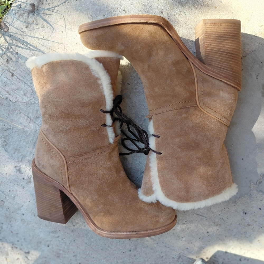 Ugg Australia Jerene Wool Lined Lace Up Boots